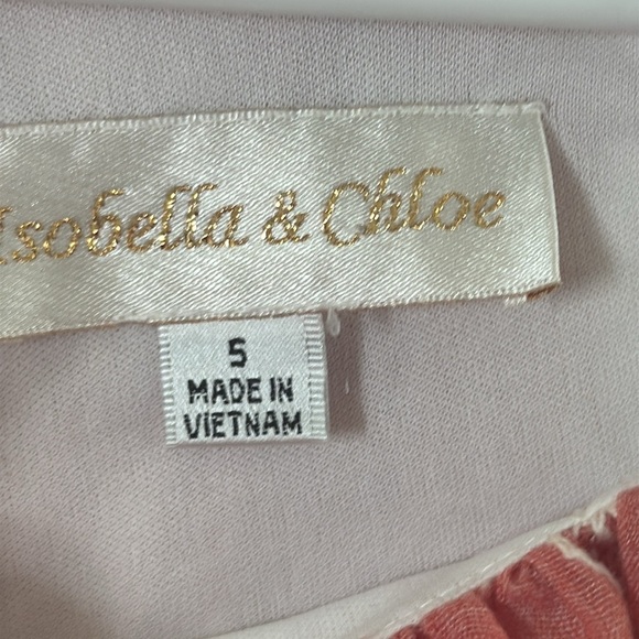 Isobella & Chloe Charming Red Dress embroidery ruffles lace polkadots size 5 - Picture 4 of 6